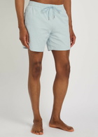 Boss Stretch-seersucker Swim Shorts Blue