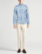 Fedeli Mens Shirt Slate in Blue