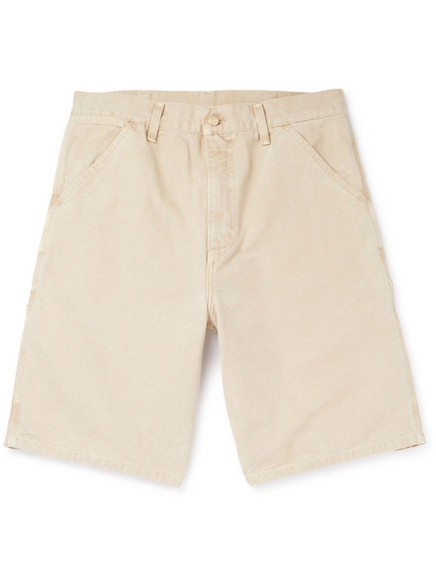 Photo: Carhartt WIP - Straight-Leg Cotton-Canvas Shorts - Neutrals