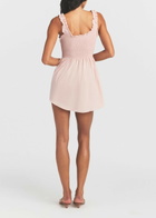 Skims Smocked Poplin Mini Dress Pink
