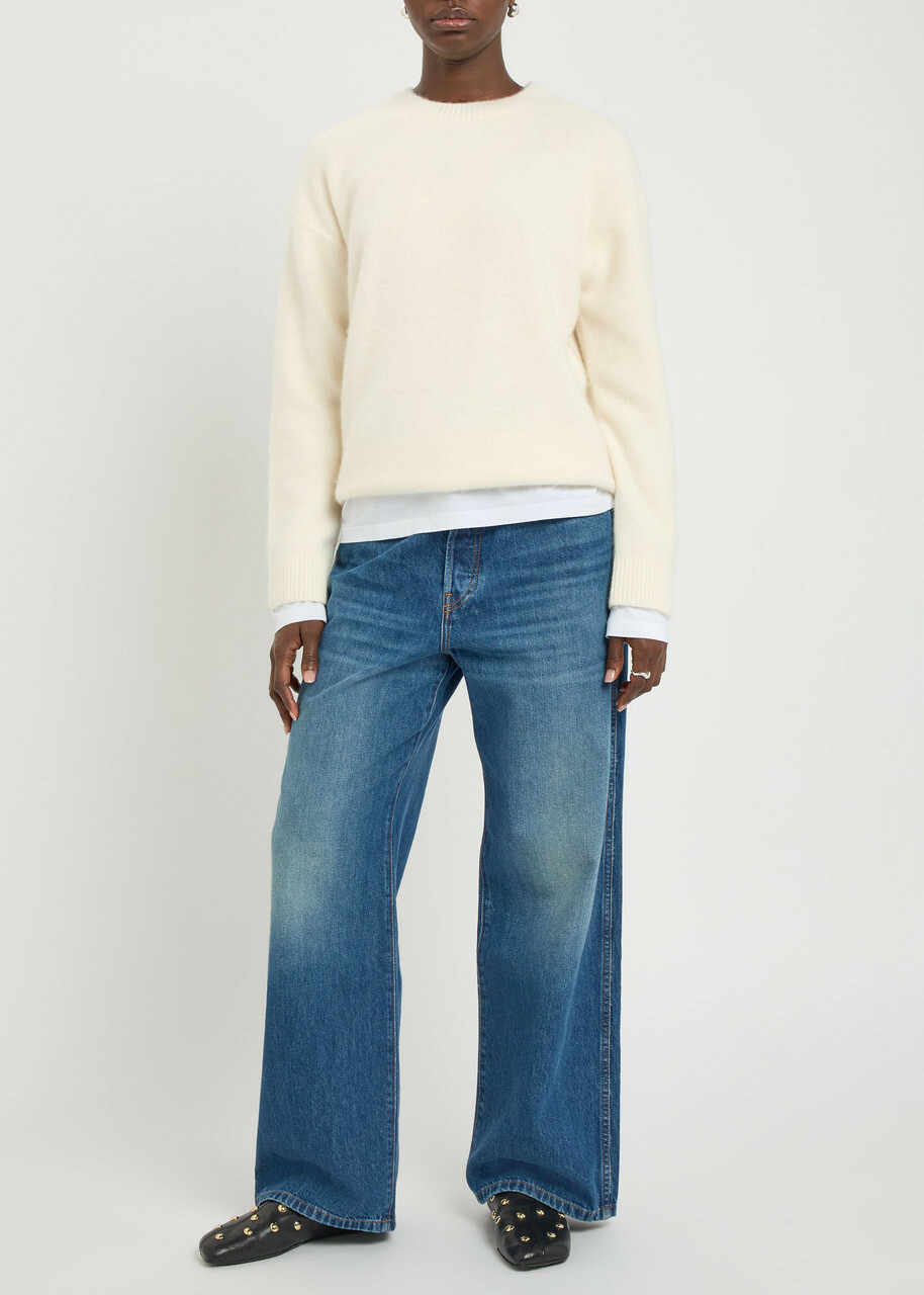 Vince Boiled Cashmere Jumper Off White