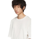 Issey Miyake Men White Crepe Tuck Jersey T-Shirt