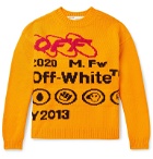 Off-White - Intarsia Wool-Blend Sweater - Yellow