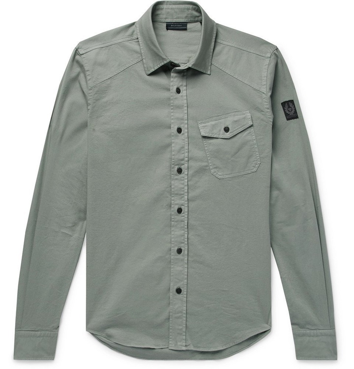 Photo: Belstaff - Stretch-Cotton Shirt - Men - Sage green