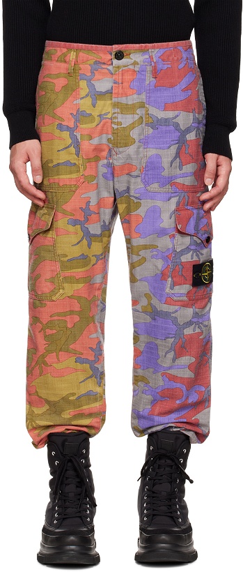 Photo: Stone Island Multicolor Printed Cargo Pants
