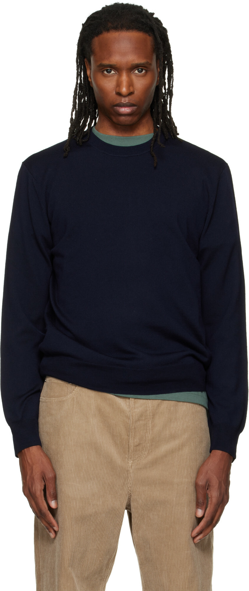 A.P.C. Navy Matthieu Wool Sweater