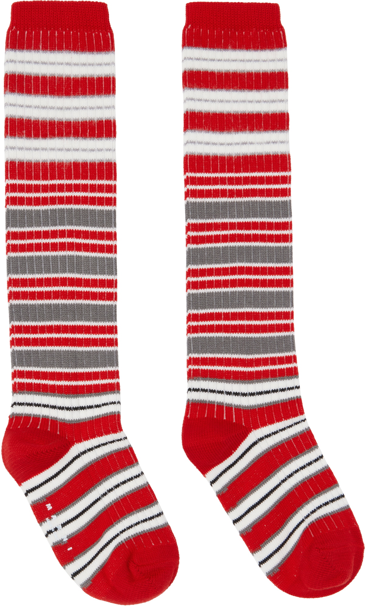 Marni Red & White Striped Cotton Socks