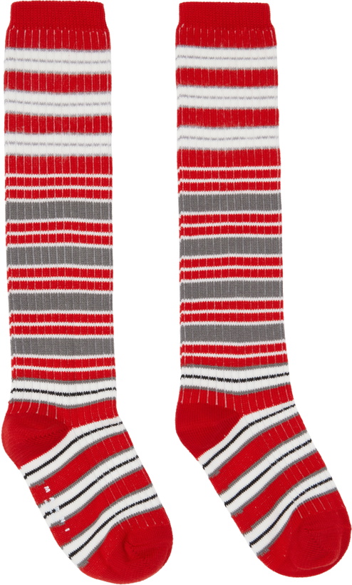 Photo: Marni Red & White Striped Cotton Socks