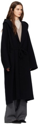 LE17SEPTEMBRE Black Hooded Long Coat