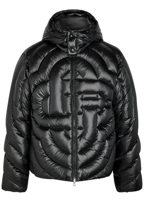 Photo: Casablanca Monogram Quilted Shell Jacket Black