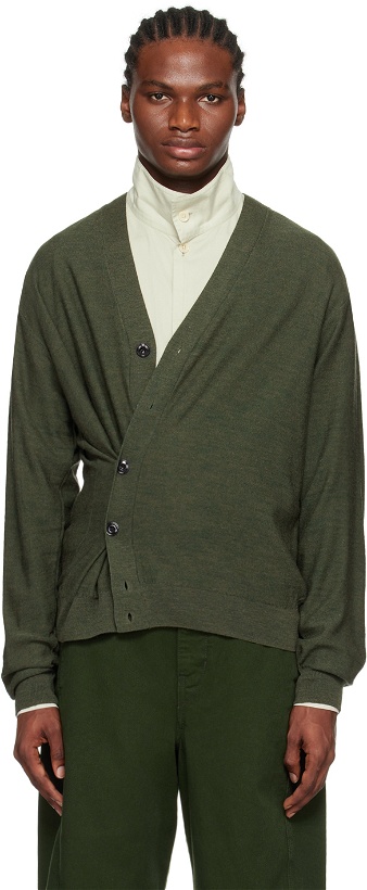 Photo: LEMAIRE Green Twisted Cardigan