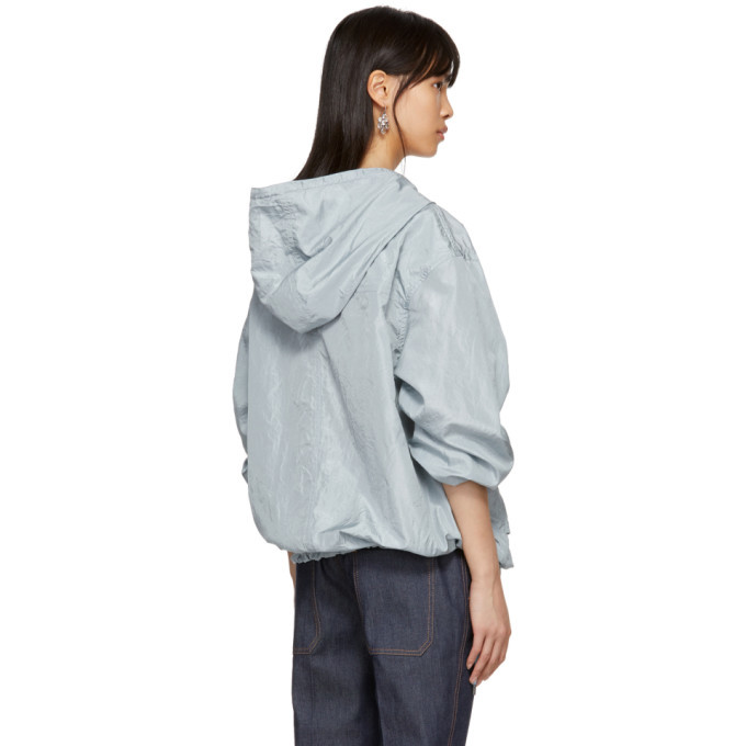 Bottega Veneta Blue Silk Taffeta Jacket Bottega Veneta