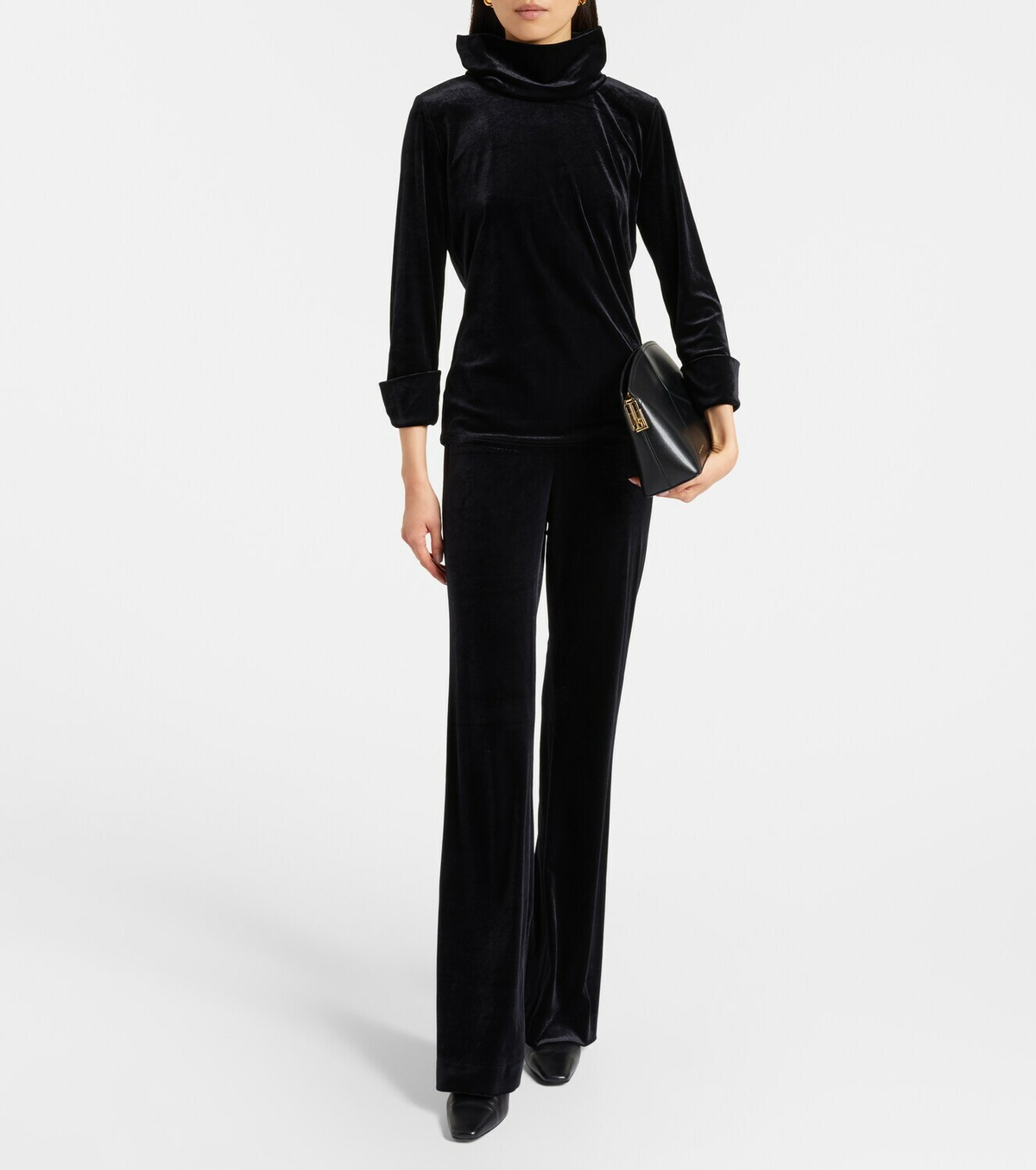 Dorothee Schumacher Soft Elegance high-rise velvet flared pants