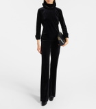 Dorothee Schumacher Soft Elegance high-rise velvet flared pants