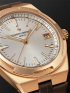 Vacheron Constantin - Overseas Automatic 41mm 18-Karat Pink Gold and Leather Watch, Ref. No. 4500V/000R-B127