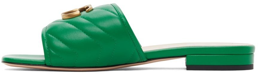 Gucci Green Quilted 'GG' Jolie Sandals