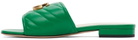 Gucci Green Quilted 'GG' Jolie Sandals