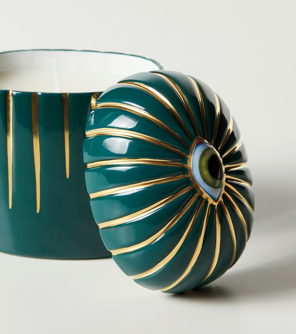 L'Objet Lito gold-plated porcelain candle