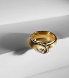 Rainbow K Prestige 18kt gold ring with diamonds