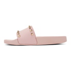 Valentino Pink Valentino Garavani Rockstud Pool Slides