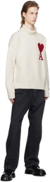 AMI Paris Off-White Ami de Cœur Turtleneck