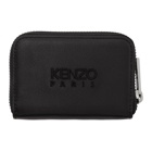 Kenzo Black Kampus Tiger Zip Wallet