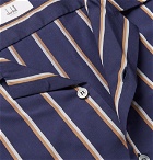 Dunhill - Camp-Collar Striped Lyocell and Cotton-Blend Shirt - Blue