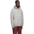 VETEMENTS Grey Logo Patch Hoodie