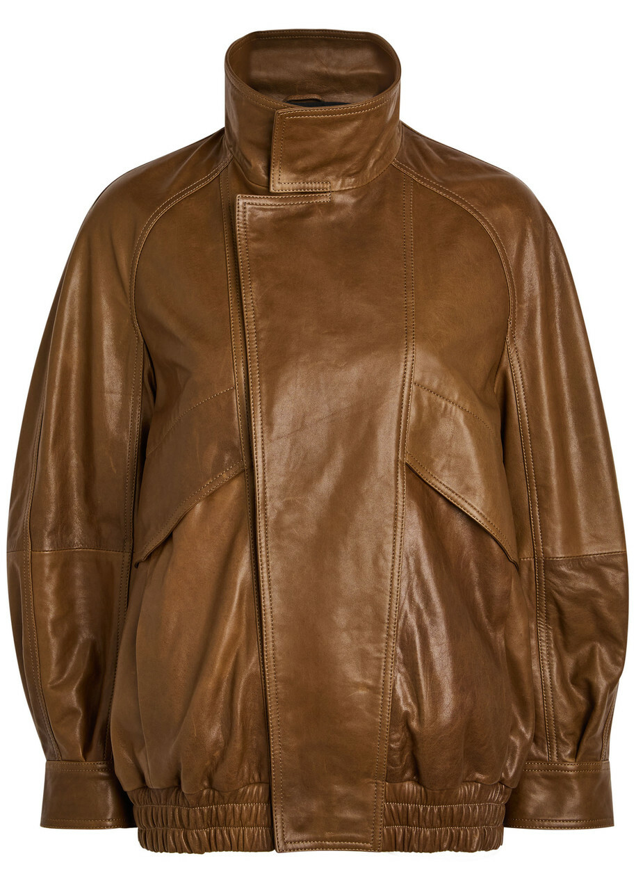 Nour Hammour Ariste Leather Bomber Jacket No Colour
