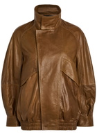 Nour Hammour Ariste Leather Bomber Jacket No Colour