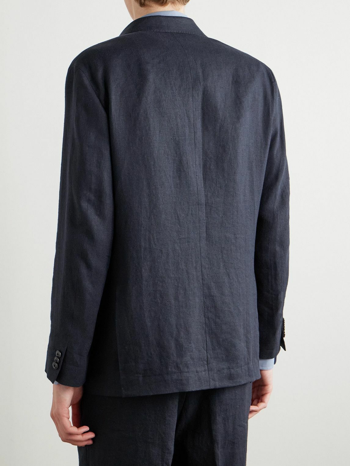 Kaptain Sunshine - Double-Breasted Linen and Silk-Blend Blazer