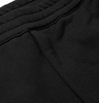 Alexander McQueen - Tapered Zip-Detailed Fleece-Back Cotton-Jersey Sweatpants - Black
