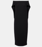 The Row Anitas draped wool-blend midi dress