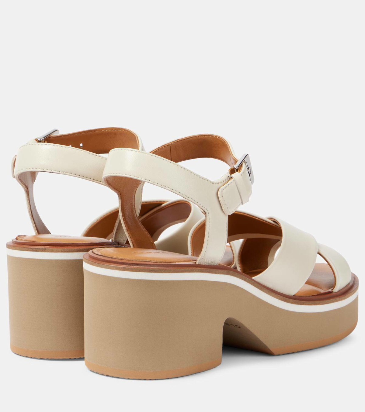 Clergerie Charline leather platform sandals
