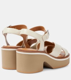 Clergerie Charline leather platform sandals