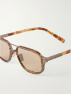 Zegna - Orizzonte I Aviator-Style Metal Sunglasses - Brown