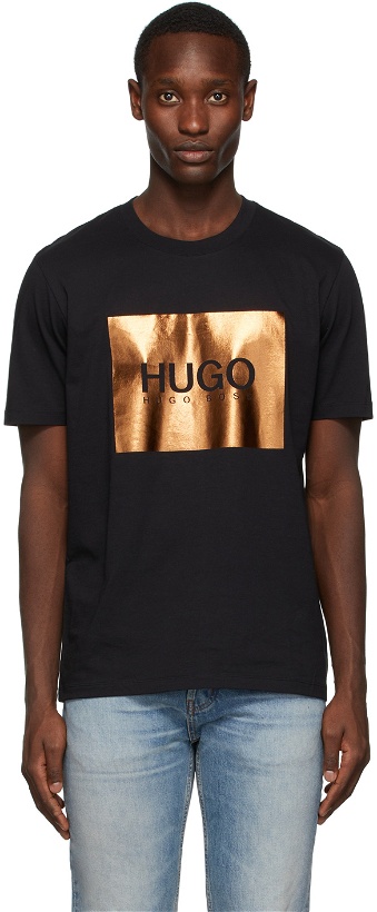 Photo: Hugo Black Metallic Logo T-Shirt