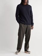 Nudie Jeans - August Ribbed Wool Sweater - Blue