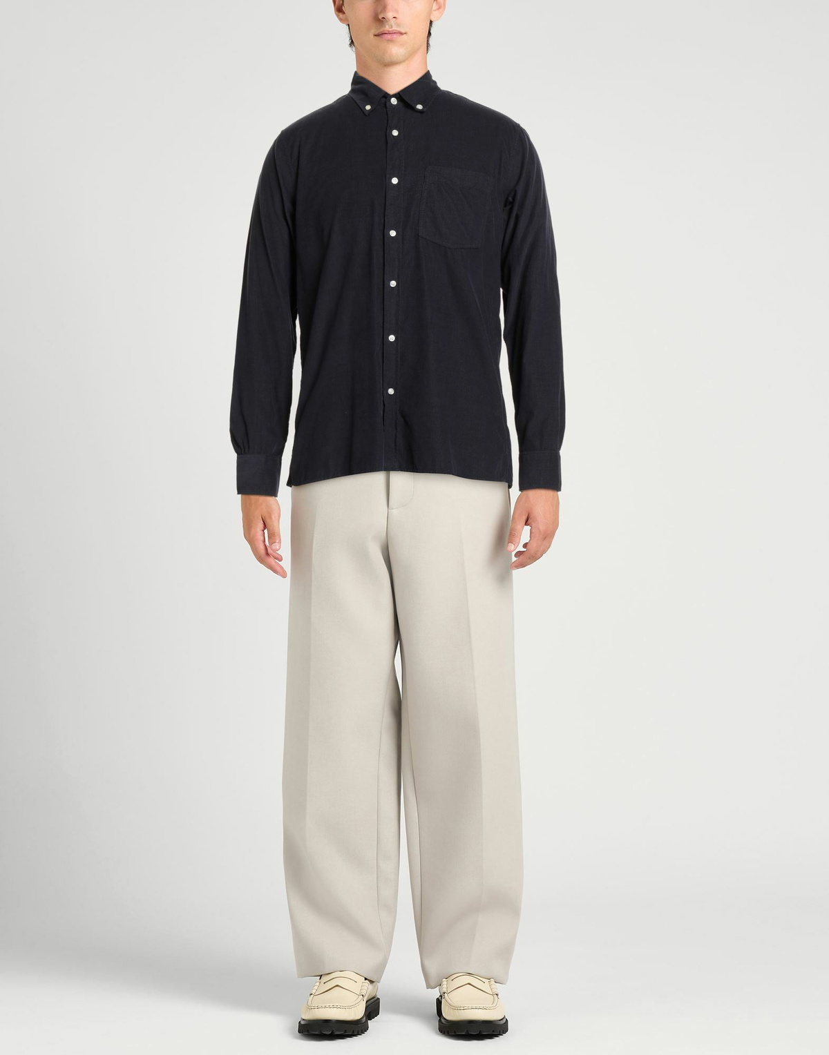 Officine Générale Mens Shirt Midnight in Blue