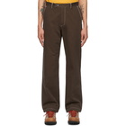 Phipps Brown Cotton Twill Dad Trousers