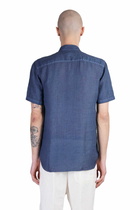 120% Lino Shirt In Blue Linen