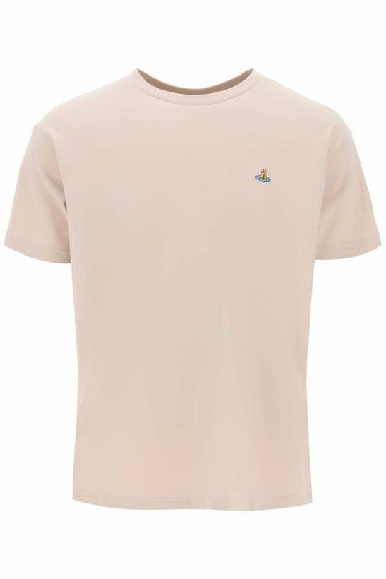 Photo: VIVIENNE WESTWOOD classic t-shirt with orb logo Beige