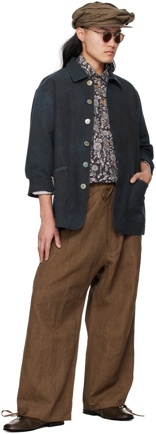 Aviva Jifei Xue Indigo Button Jacket