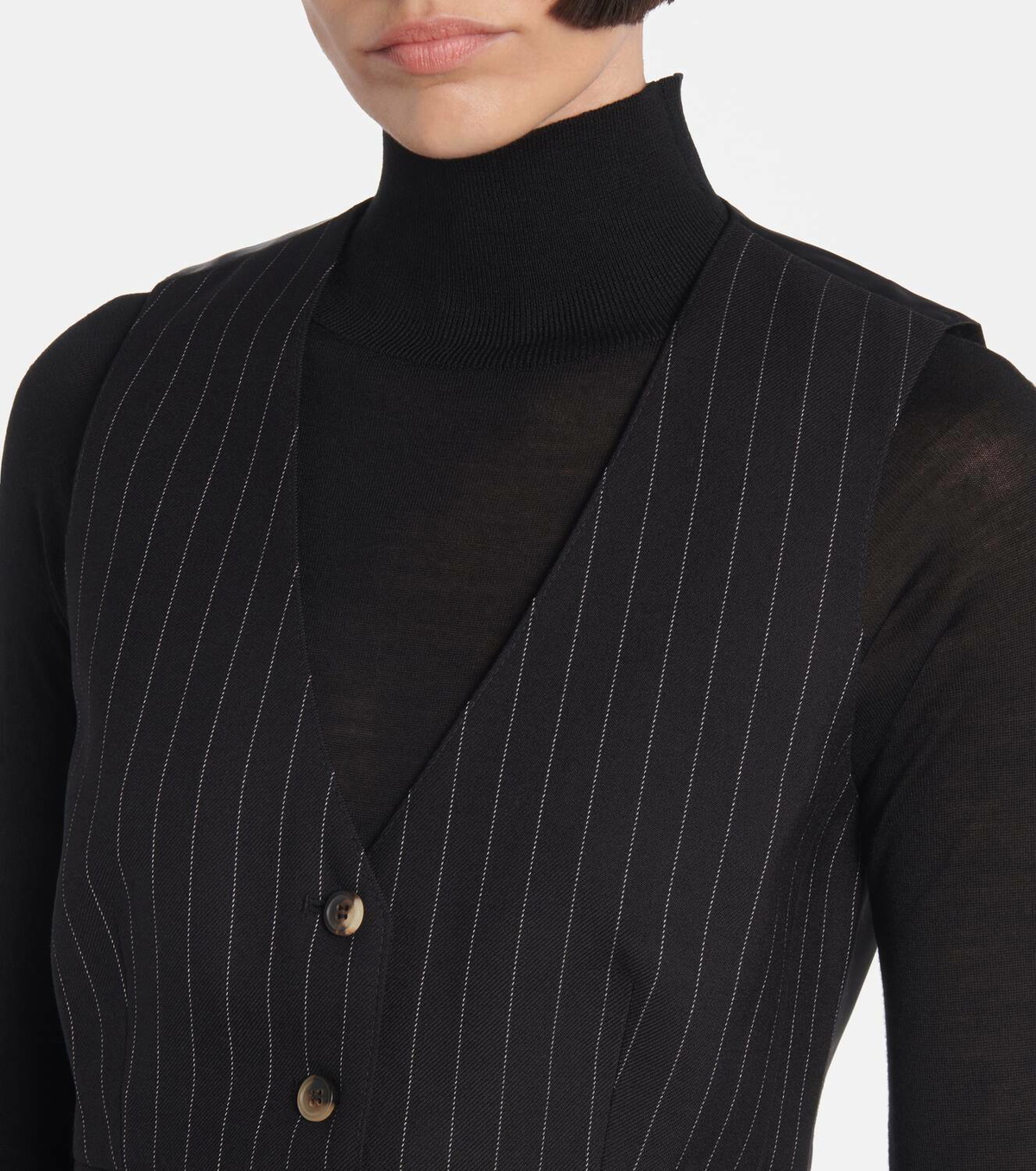 Wardrobe.NYC Pinstripe wool vest