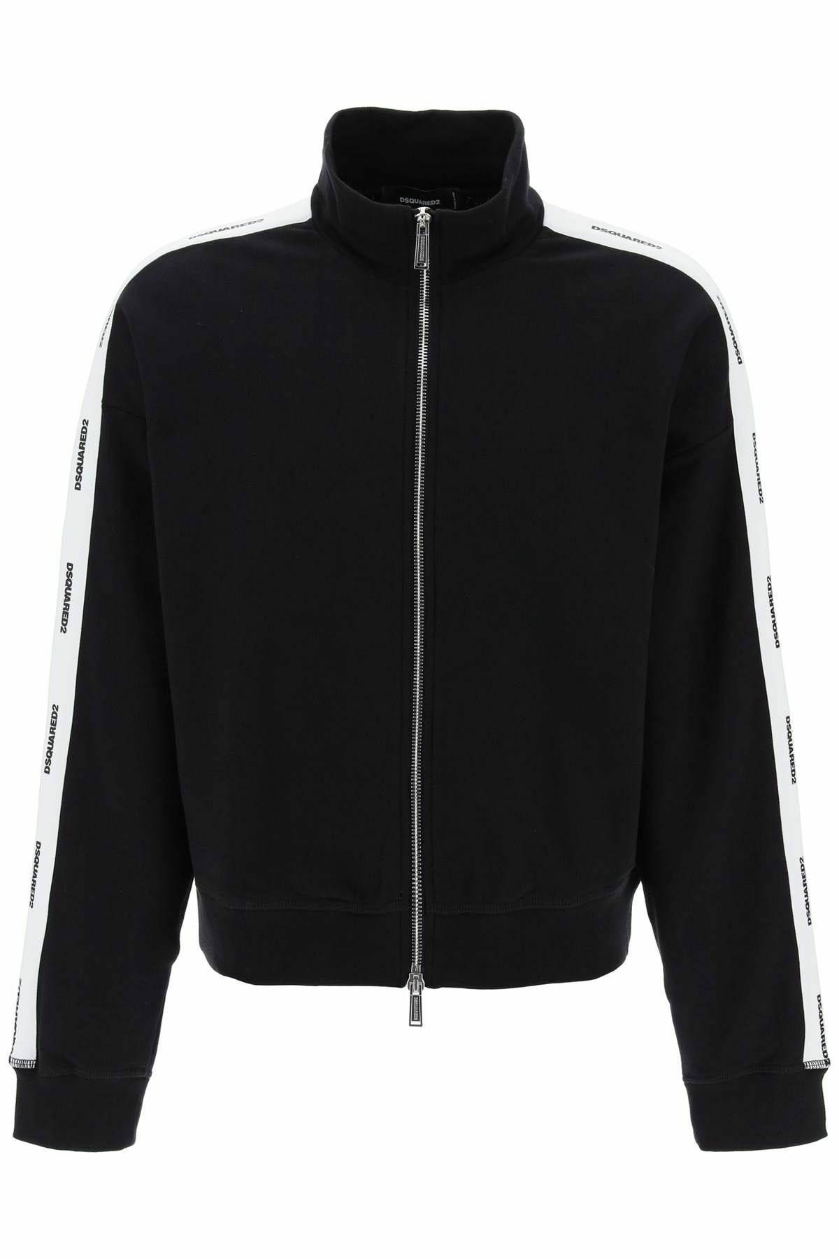 DSQUARED2 zip-up sweatshirt with logo bands Black Dsquared2