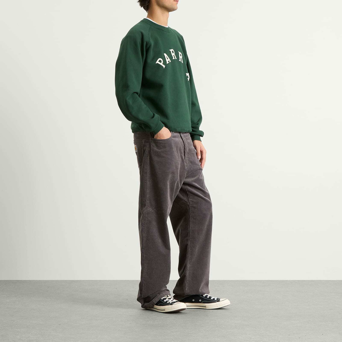 By Parra Men's Drunk Parent Crew Sweatshirt in Green