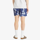 Folk Men's Shadow Print Swim Shorts in Indigo Shadow Print