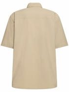 JIL SANDER Boxy Fit Short Sleeve Cotton Shirt