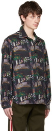 TSAU Black Printed Shirt