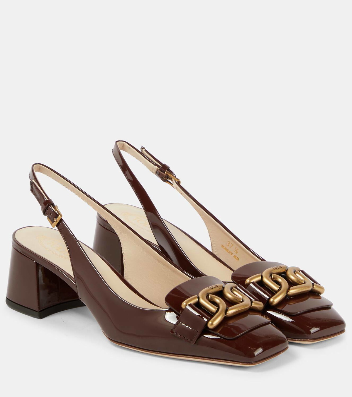 【関税＆送料込み】Tod'S Slingback Leather DACcolletAC Tod's 4.5 cm leather Slingback pumps women - Glamood Outlet